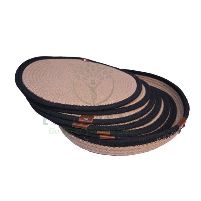 Black Dinning Table Mats with Bowl - Image 2