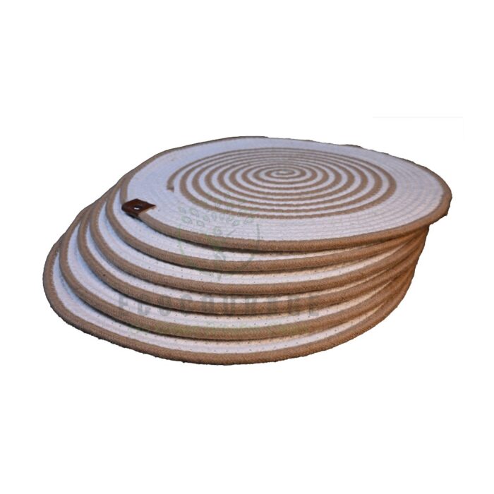 White And Beige Dinning Table Mat - Image 1