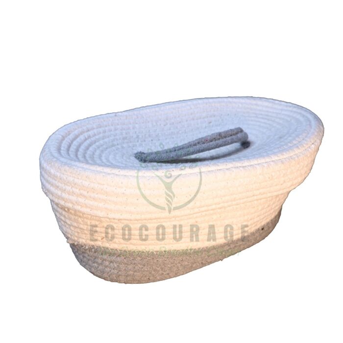 White Basket with Lid - Image 1