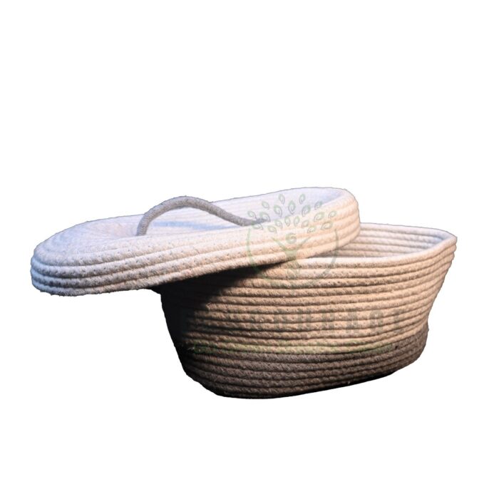 White Basket with Lid - Image 2