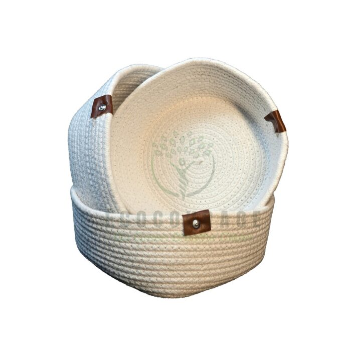 White Baskets - Set of 3 - Image 1