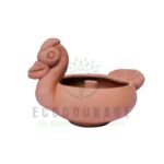 Terracotta Swan Diya