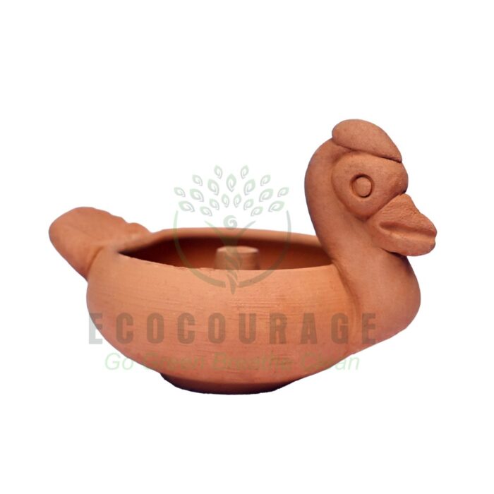 Terracotta Swan Diya - Image 3