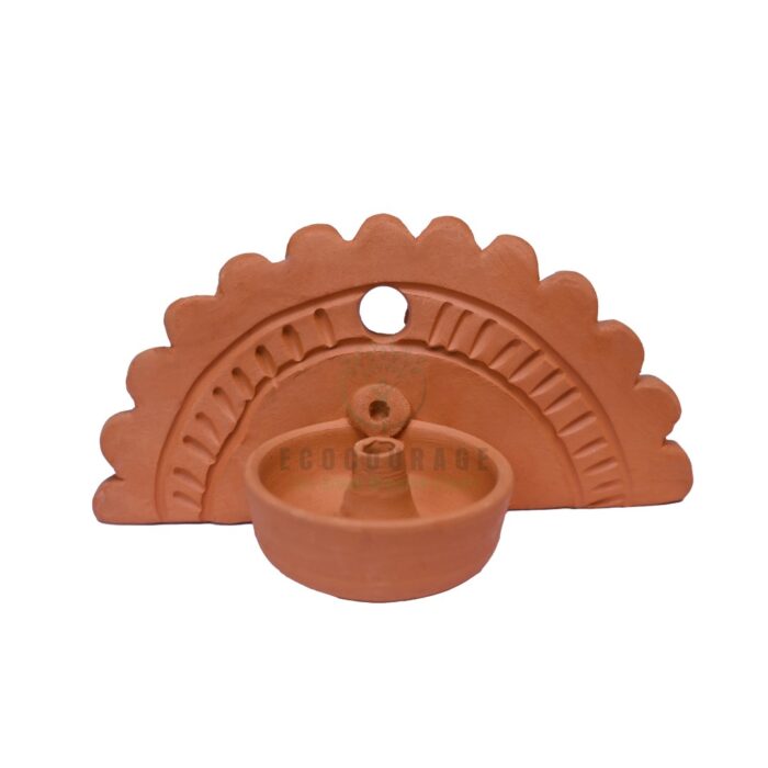 Terracotta Wall Hanging Diya 1 (Surya Panti) - Image 1