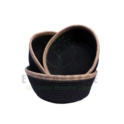 Black Baskets - Set of 3