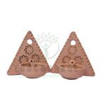 Terracotta Wall Hanging Diya 2 (Triangle) - Image 2