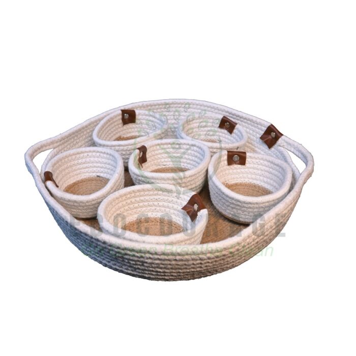 White Tray With Bowls - Image 1