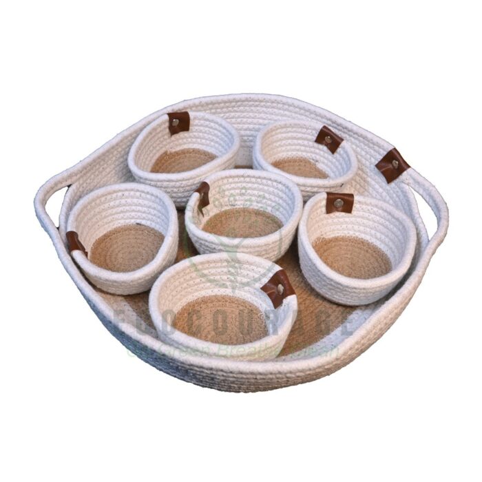 White Tray With Bowls - Image 2
