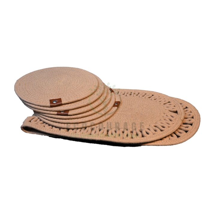 Brown Dinning Table Mats with Runner - Image 1