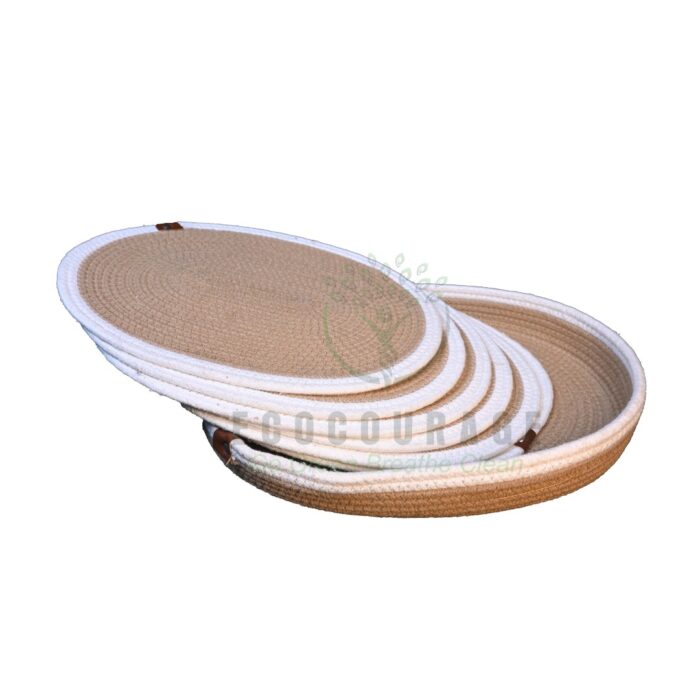 Brown With White Border Dinning Table Mats With Bowl - Image 1